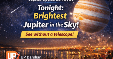 Jupiter at opposition appearing brightest in the night sky over India in January 2026