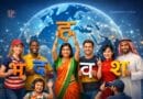 World Hindi Day 2026 celebration showing people from different countries holding Hindi letters, symbol of global Hindi language