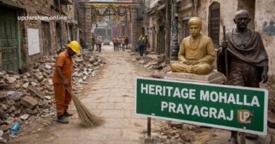 प्रयागराज के दारागंज, लोकनाथ और मालवीय नगर में हेरिटेज मोहल्ला विकास कार्य का दृश्य