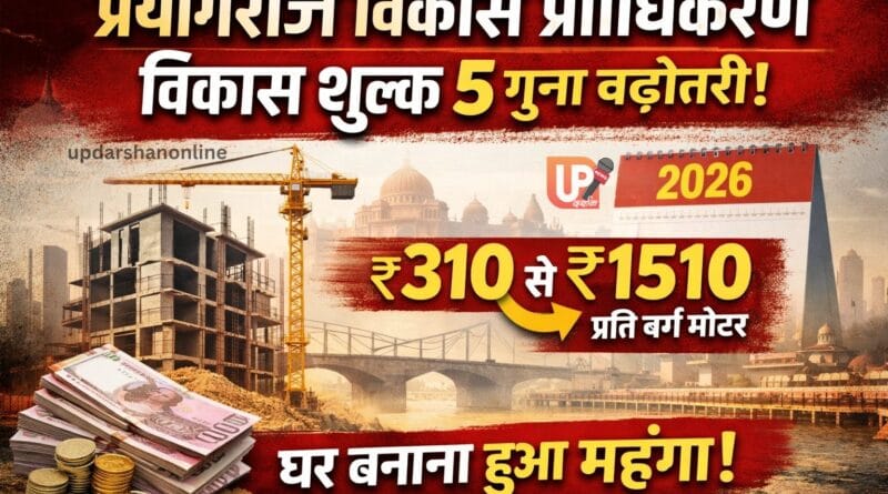 प्रयागराज विकास प्राधिकरण विकास शुल्क बढ़ोतरी 2026