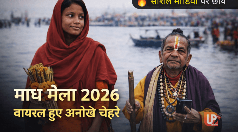 प्रयागराज माघ मेला 2026 में संगम तट पर वायरल हुए अनोखे चेहरे और श्रद्धालुओं की भीड़